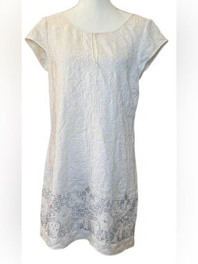 Calypso St. Barth sequin embroidered Cap-Sleeve Tunic 100% silk good condition